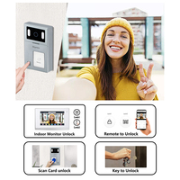 Moniteur FARHD 7 pouces, caméra CCTV sans fil avec connectivité mobile, bouton à une touche, vidéophone WiFi Tuya, IP VDP