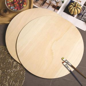 Cercles en bois de contreplaqué vierges en gros pour la peinture DIY, l'artisanat et les sous-verres ronds naturels en bois - Dropshipping - Product Image 3