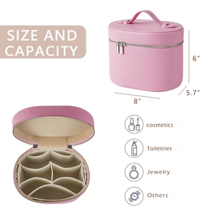 <span class=keywords><strong>Trousse</strong></span> <span class=keywords><strong>de</strong></span> maquillage personnalisée en cuir PU, monogramme, initiale, <span class=keywords><strong>trousse</strong></span> <span class=keywords><strong>de</strong></span> <span class=keywords><strong>toilette</strong></span>, <span class=keywords><strong>trousse</strong></span> <span class=keywords><strong>de</strong></span> maquillage personnalisée avec séparateurs amovibles - Product Image 3