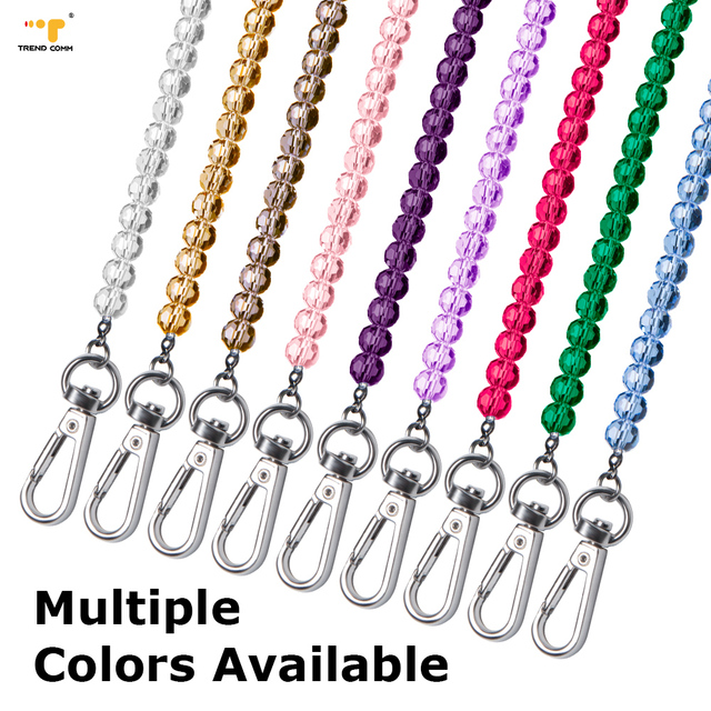 Necklace Colorful Acrylic Plastic Beads Chain Crystal Big Beads Strap hang Around Lanyard Crossbody Charm for iphone 17 Air Pro