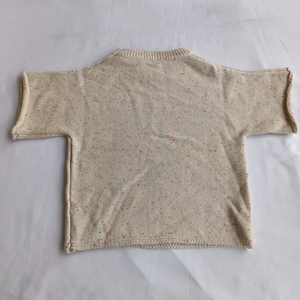 Nouveau-né doux enfants <span class=keywords><strong>pull</strong></span> tricot ensemble été coton mignon tenues gros moucheté tricot vêtements ensemble - Product Image 3
