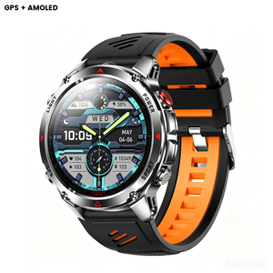 Smartwatch HT37 Transfrontaliero con GPS per il Monitoraggio Sportivo, Chiamate, Schermo AMOLED, Torcia LED, Pedometro, Orologio Fitness per Esterni - Product Image 1