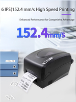 Transfer termal langsung Printer RFID 300 DPI untuk kode batang & tag RFID UHF tersedia garansi 1 tahun RS-232/USB/LAN