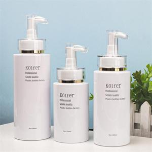 도매 150ml 200ml 250ml 300ml 400ml 500ml 바디 실린더형 투명 PET 플라스틱 실린더 로션 용기 (펌프 포함) - Product Image 1