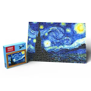 50*70cm 1000 miếng ghép hình câu đố giấy lắp ráp hình ảnh cũ Thạc sĩ Van Gogh nghệ thuật câu đố đồ chơi cho người lớn trò chơi