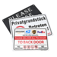 Letreros de Aluminio Personalizados con Logotipo Impreso, Resistentes al Óxido, para Notificaciones de Entrega, Placa Metálica para Puerta, Hogar, Exterior, Porche, Jardín