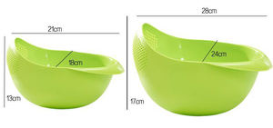 En gros WHY336 Ustensiles de cuisine en plastique de qualité alimentaire, passoire à riz, passoire de nettoyage, accessoires de cuisine, panier passoire égouttoir - Product Image 2