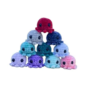 Hot Sale Amigurumi Octopus Colorful Knit Tiny Sea Creatures Toys Crochet Mini Octopus