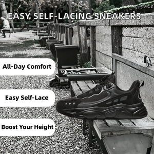 Zapatos de diseñador de moda negros con logotipo personalizable, zapatos deportivos de cuero con botones, suaves, a la moda, fáciles de usar, zapatillas casuales para hombre. - Product Image 3