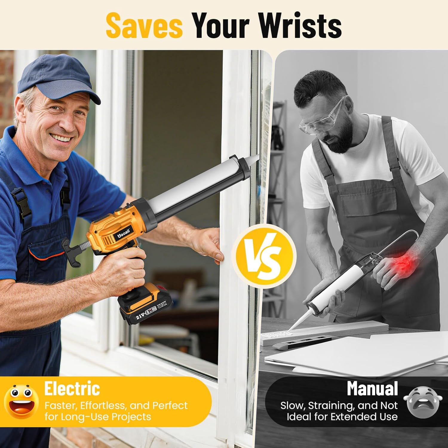 electric cordless caulking gun