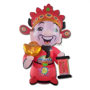 Ballons de décoration gonflables du nouvel an chinois, caractère gonflable du dieu de la richesse pour la décoration du festival