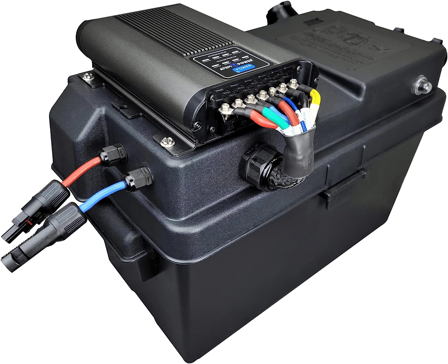 4WD Outdoor Camping Equipment PORTABLE POWER BOX 12V Dual Battery Box WITH  INTEGRATED 25A DCDC CHARGER