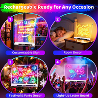 Tableau de dessin pour filles, projecteur de lecture, d'écriture et de dessin, tableau magique à LED lumineux, rechargeable, 16 pouces