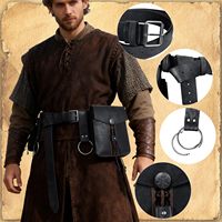 Sac à bandoulière rétro médiéval, sac banane gothique de pirate, accessoire de personnage pour LARP, jeu de rôle, foire de la Renaissance, cosplay