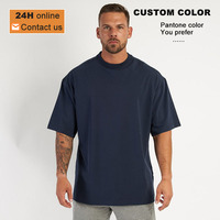 T-shirts de luxe impression personnalisée 100% coton blanc goutte épaule T-shirts impression sur demande t-shirt surdimensionné pour hommes