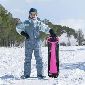 Snowboard Skis Pliable Scooter Ski Glace En Plein Air Enfants Kick Poignée Pliante Adulte Pousser Traîneaux Herbe Toboggan <span class=keywords><strong>Luge</strong></span> 2 Snow Board - Product Image 6