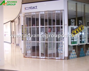 Puertas Corredizas de Plástico <span class=keywords><strong>Transparente</strong></span> y <span class=keywords><strong>Aluminio</strong></span> Baratas de Fábrica, Puerta Plegable de Policarbonato <span class=keywords><strong>Transparente</strong></span> Comercial - Product Image 6