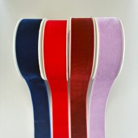 Ruban en velours simple face de 25 à 50 yards, largeur 1 pouce, en tissu satiné pour emballage cadeau, fabrication de nœuds pour cheveux, décoration de Noël