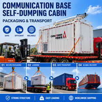 Abri de communication mobile de type conteneur, station intégrée à déchargement automatique et levage hydraulique, cabine télécom préfabriquée