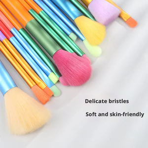 ชุดแปรงแต่งหน้าสีน้ำแบบใหม่ 15 ชิ้น สำหรับมือใหม่ แปรงทาอายแชโดว์ แปรงปัดแป้งฝุ่นเนื้อละเอียดสีสันสดใส - Product Image 3