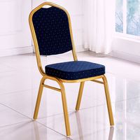 Échantillon gratuit, chaises de banquet en aluminium dorées empilables, bon marché, utilisées pour les hôtels et les mariages, en vente