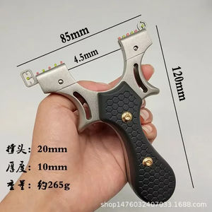 Lance-Pierre <span class=keywords><strong>en</strong></span> Métal de Haute Précision avec Aide à la Visée pour la Chasse <span class=keywords><strong>en</strong></span> Extérieur, <span class=keywords><strong>Kit</strong></span> Simple Shot avec Bande <span class=keywords><strong>en</strong></span> Cuir et Ensemble de Bandes - Product Image 3