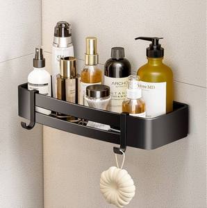 Étagère d'<span class=keywords><strong>angle</strong></span> murale en aluminium pour <span class=keywords><strong>salle</strong></span> <span class=keywords><strong>de</strong></span> <span class=keywords><strong>bain</strong></span>, avec crochets, panier <span class=keywords><strong>de</strong></span> douche, porte-serviettes, pour usage domestique et hôtelier, usage commercial - Product Image 4