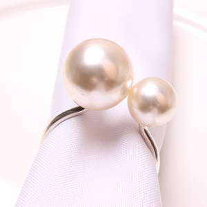 Anillos para Servilletas de Perlas Doradas, Porta Servilletas Plateados, Hebillas para Servilletas de Mesa para Decoración de Mesa de Comedor, Suministros para Fiestas de Navidad y Bodas - Product Image 5