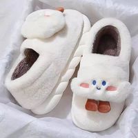 Nouveau Style nuage en peluche pantoufles Carton en peluche pour les femmes chaud hiver Couple porter fond épais intérieur extérieur pantoufles
