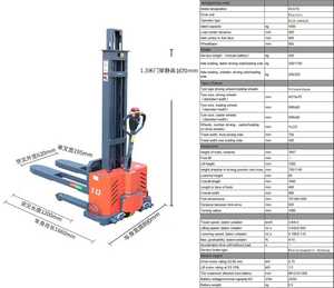 HAORUN Merk Elektrische <span class=keywords><strong>Reach</strong></span> <span class=keywords><strong>Stacker</strong></span> 1000kg |   Hefhoogte 1300-3500 mm |   Elektromagnetische rem voor veilige materiaalhandling - Product Image 5