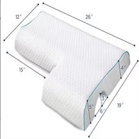 Oreiller de soutien ergonomique 100 % mousse à mémoire de forme de qualité supérieure, anti-pression, avec trou pour le bras, pour dormeurs latéraux, usage hôtelier robuste