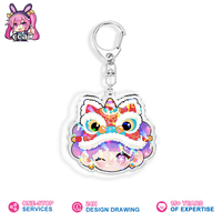 Porte-clés en acrylique personnalisé en gros Porte-clés en acrylique à paillettes Anime Porte-clés en acrylique à breloques