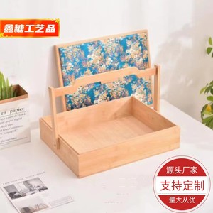 Caja de transporte de madera estilo chino, cesta de frutas de bambú y madera, caja de regalo para repostería, artículos creativos de Año Nuevo y frutos secos - Product Image 1