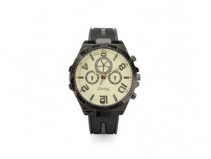 Orologio Meccanico Nemod 42mm Quadrante Rotondo Cronografo Sportivo da Uomo Cassa in Acciaio Inossidabile Cinturino in Silicone Vetro Minerale - Product Image 1