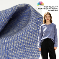 Approvisionnement direct usine Tissu 50% Lin 50% Chanvre Uni Lavé Biologique 165GSM 56/55" Poids Moyen Textile Personnalisé
