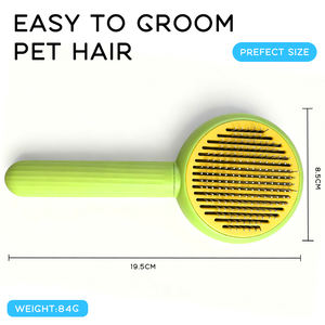 แปรงหวีขนสัตว์เลี้ยงกำจัดขนสัตว์เลี้ยงด้วยปุ่มเดียวผลิตภัณฑ์ทำความสะอาดและดูแลขนสัตว์เลี้ยงกำจัดของเสียจากสัตว์เลี้ยง - Product Image 3