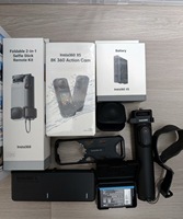 Insta360 X5 Combo : Perche à selfie invisible, effet sans visibilité de la perche, haute qualité, léger, étanche, vidéo 8K 360°, FlowState