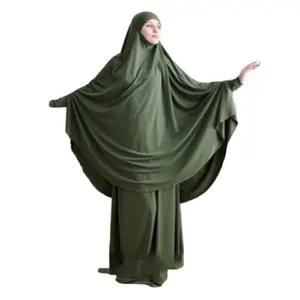 2024热卖多色穆斯林妇女头巾礼服祈祷吉尔巴布阿巴亚龙Khimar全斋月尼卡布