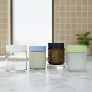 Bouteille en verre mat coloré à large ouverture de 250 cc pour gommes, pilules de vitamines, emballage de compléments alimentaires, pot en verre pour capsules avec boîte - Product Image 5