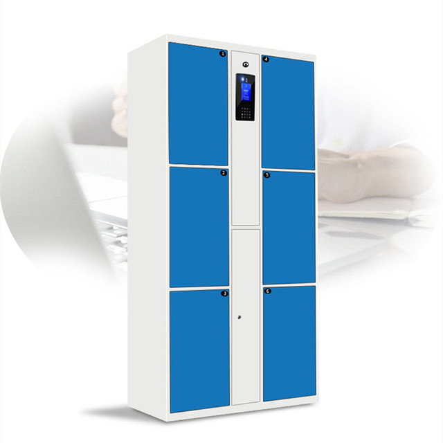 High Quality Smart Bag Cabinet Supermarket Store Locker Six Doors Face Recognition