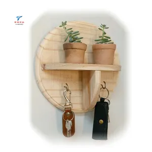 יוקרה אישית עגול עץ בית מתוק קיר הר מפתח מחזיק עבור קיר ארגונית כניסה