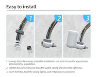 Robinet filtre facile à installer avec filtre Ahlstrom pour éliminer le chlore et la dureté de l'eau, pour une peau et des cheveux sains, filtre remplaçable