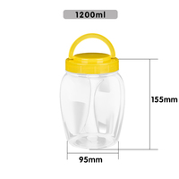 Bocaux cylindriques transparents en PET de qualité alimentaire, vides, de 83 oz, 103 oz, 126 oz, 200 oz, pour la cuisson et les bonbons, avec couvercles à vis sérigraphiés