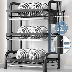 3. ड्रेन बोर्ड ट्रे रसोई काउंटरटॉप मेटल कटलरी धारक डिश डिलर सुखाने भंडारण आयोजक रसोई के लिए रैक - Product Image 2