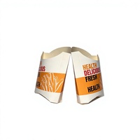 Boîte à frites en papier facile à tenir, logo personnalisé, emballage jetable pour la restauration rapide