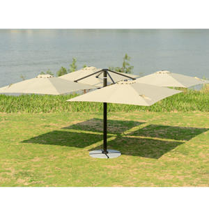 <span class=keywords><strong>Parasol</strong></span> moderne de 2,5 m grand format anti-UV pour jardin extérieur, <span class=keywords><strong>parasol</strong></span> pour restaurant, <span class=keywords><strong>parasol</strong></span> à quatre têtes avec mât central pour mobilier d'extérieur - Product Image 2