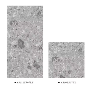 Piastrelle Moderne in Gres Porcellanato Effetto <span class=keywords><strong>Terrazzo</strong></span> 600x600mm Opache Antiscivolo Resistenti all'Usura per Pavimenti - Product Image 1