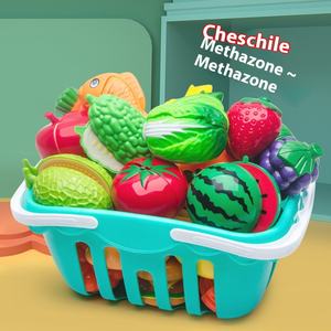 Precios al por Mayor Set de Juego de Cocina para Cortar Frutas y Verduras de Plástico <span class=keywords><strong>Che</strong></span> <span class=keywords><strong>Che</strong></span> Le Cesta de Tarta para Niñas que Aman Cocinar - Product Image 3