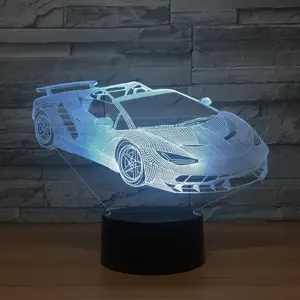 سيارة رياضية 3d مصباح 7 اللون LED ليلة مصابيح للأطفال اللمس Led Usb الجدول لامبارا امب الطفل النوم هدية عيد ميلاد قطرة الشحن