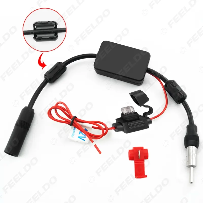 Car Automobile Antenna Arial Radio AM/FM Signal Booster Amplifier